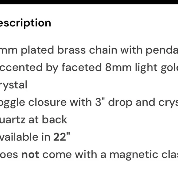 Gold Lightning Bolt Necklace-NWOT never worn - in pouch. - Picture 3 of 4